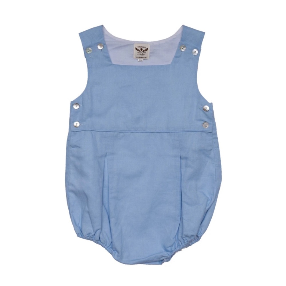 The Oaks Apparel - David Blue Linen Romper